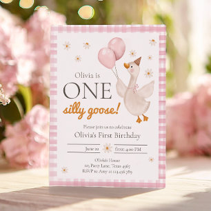 Een Gekke Goose Spring Party Boerderij eerste verj Kaart