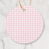 Een Gekke Goose Spring Pink Daisy eerste verjaarda Bedankjes Labels (Achterkant)