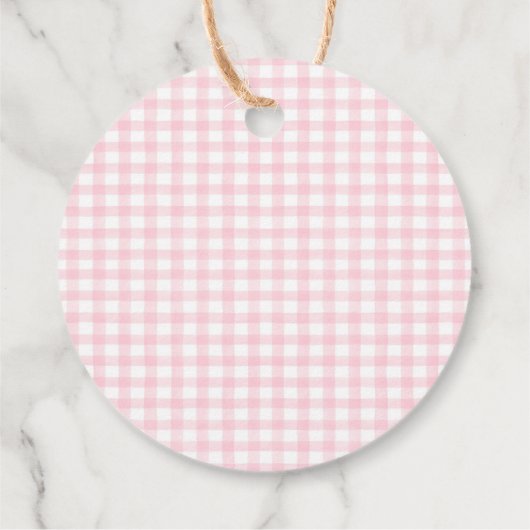 Een Gekke Goose Spring Pink Daisy eerste verjaarda Bedankjes Labels (Achterkant)