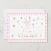 Een Gekke Goose Spring Pink Daisy Verjaardag Bedankkaart (Voorkant)