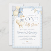 EEN GEKKE GOOSE Verjaardag Eerste Verjaardag Uitno Kaart (Voorkant)