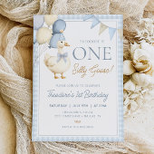 EEN GEKKE GOOSE Verjaardag Eerste Verjaardag Uitno Kaart