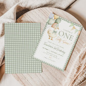 EEN GEKKE GOOSE Verjaardag Eerste Verjaardag Uitno Kaart