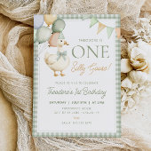 EEN GEKKE GOOSE Verjaardag Eerste Verjaardag Uitno Kaart