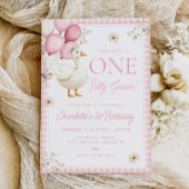 EEN GEKKE GOOSE Verjaardag Eerste Verjaardag Uitno Kaart