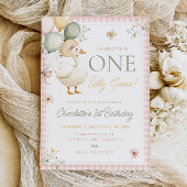 EEN GEKKE GOOSE Verjaardag Eerste Verjaardag Uitno Kaart