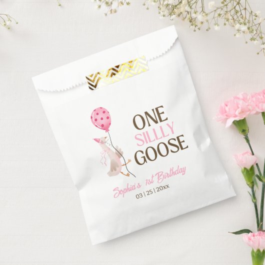 Een Gekke Goose Verjaardag, Meisje 1e Verjaardag R Bedankzakje (Gezegeld)