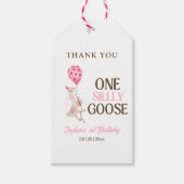 Een Gekke Goose Verjaardag, Meisje 1e Verjaardag R Cadeaulabel (Voorkant)