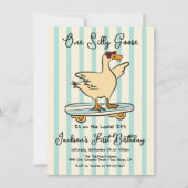 Een Gekke Goose Verjaardag skateboard Kaart (Voorkant)