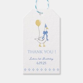 Een Gekke Goose Verjaardag Thema Gift Label Dank u Cadeaulabel