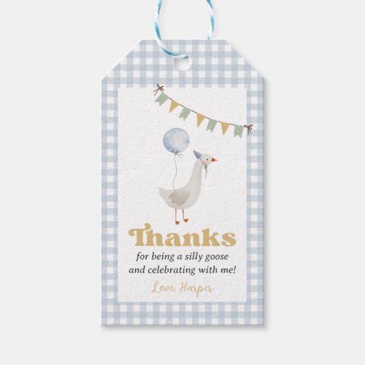 Een Gekke Goose verjaardagscadeau Label Cadeaulabel (Voorkant)