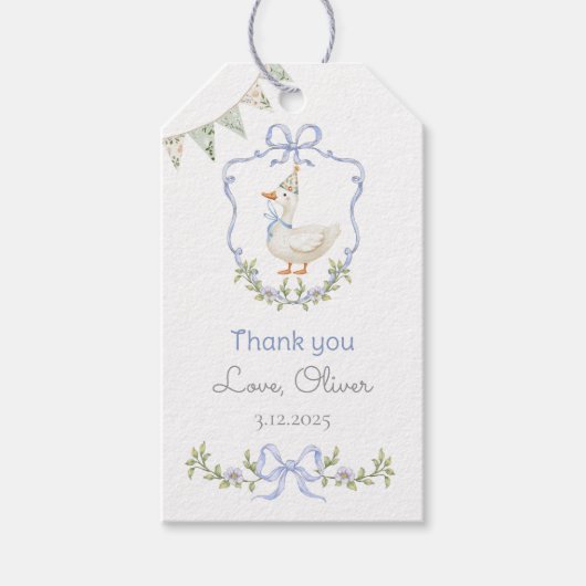 Een Gekke Goose Verjaardagsfeest Bedankt Cadeaulabel (Voorkant)