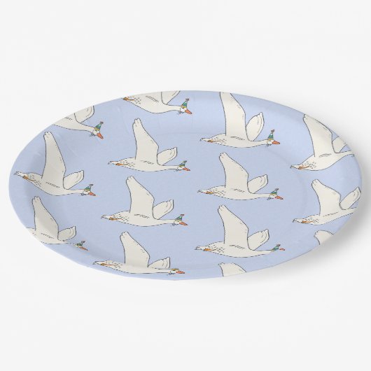 Een Gekke Goose verjaardagsfeestje Papieren Bordje (Gekanteld)