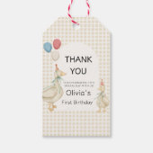 Een Gekke Goose verjaardagsuitnodiging Cadeaulabel (Voorkant)