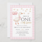 Een Gekke Goose verjaardagsuitnodiging Kaart (Voorkant)