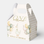 EEN Gekke Goose Waterverf Boy Girl 1e Verjaardag Bedankdoosjes (Achterkant)