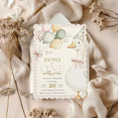 Een Gekke Goose Waterverf Gingham 1e Verjaardag Kaart