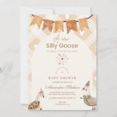 Een Gekke Goose Whimsical Baby shower Kaart (Voorkant)