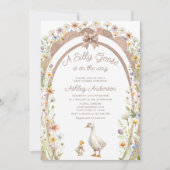 Een Gekke Goose Whimsical Baby shower Kaart (Voorkant)