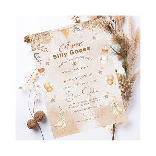 Een Gekke Goose Whimsical Baby shower uitnodiging