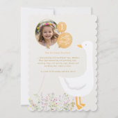 Een Gekke Goose Wildflower 1e Verjaardag Foto Kaart (Achterkant)