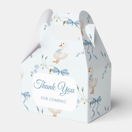Een Gekke kleine Goose Verjaardag Waterverf Bedankdoosjes (Voorkant Zijde)