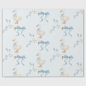 Een Gekke kleine Goose Verjaardag Waterverf Cadeaupapier (Vlak)