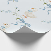 Een Gekke kleine Goose Verjaardag Waterverf Cadeaupapier (Hoek)