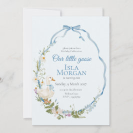 Een Gekke kleine Goose Verjaardag Waterverf Kaart