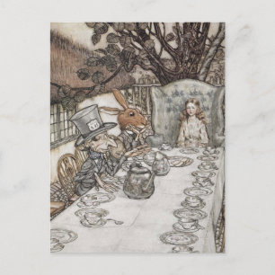 Een gekke theevisite Arthur Rackham , 1907 Briefkaart