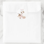 Een Gekke Verjaardag Gans Dank u Ronde Sticker (Tas)