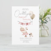 Een Gekke  Verjaardag Gans Waterverf Kaart (Staand voorkant)