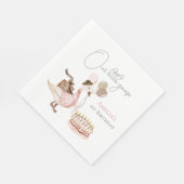 Een Gekke  Verjaardag Gans Waterverf Servet (Hoek)