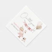 Een Gekke  Verjaardag Gans Waterverf Servet (Hoek)