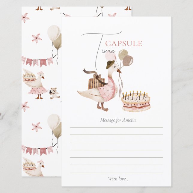 Een Gekke  Verjaardag Goose Time Capsule (Voorkant / Achterkant)