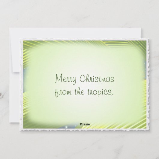 Een gekko hagedis' tropische Kerstmis Feestdagenkaart (Achterkant)