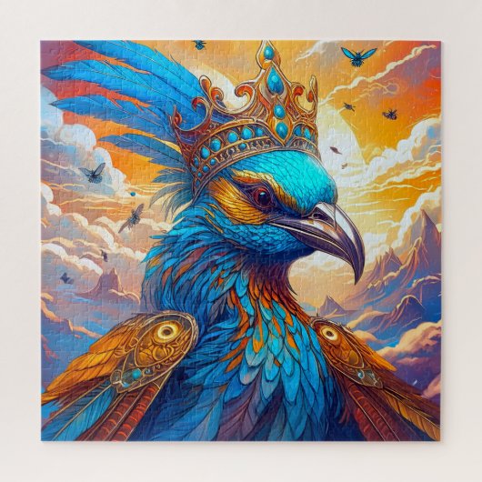 Een gekroond vogelkind legpuzzel (Verticaal)