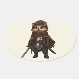 Een gekwetste krijger ovale sticker