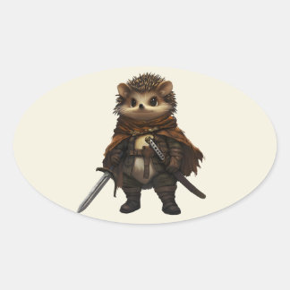 Een gekwetste krijger ovale sticker