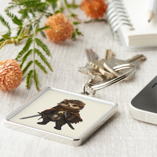 Een gekwetste krijger sleutelhanger (Zijkant)