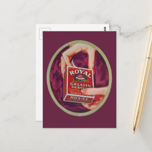 Een gelatine dessert uit 1930 briefkaart