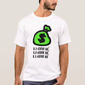 Een geldzak en Tamil woord ப ம் T-shirt (Voorkant)