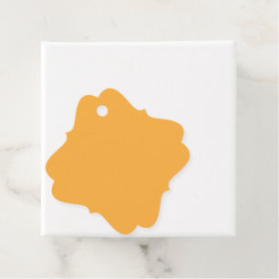 Een gele achtergrond met een bedankjes labels