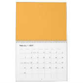 Een gele achtergrond met een kalender (Feb 2027)