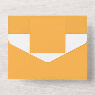 een gele achtergrond met een zwarte rand all in one uitnodiging