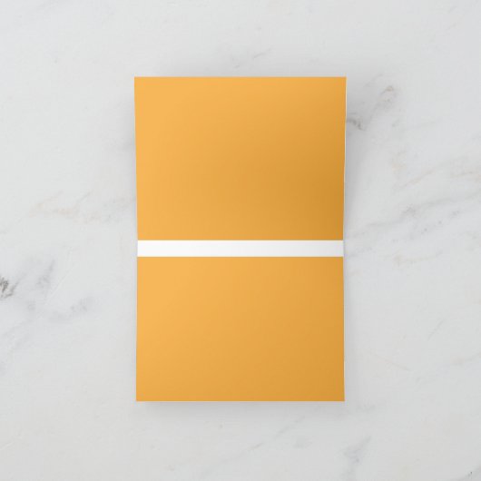 Een gele achtergrond met een zwarte rand bedankkaart (Binnen)