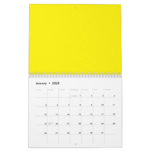 Een gele achtergrond met een zwarte rand kalender