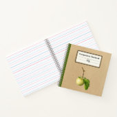 Een gele appel met bladeren gepersonaliseerde comp notitieboek (Binnen)