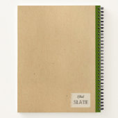 Een gele appel met bladeren gepersonaliseerde comp notitieboek (Achterkant)