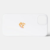 Een gele bloem met bladeren op een witte achtergro Case-Mate iPhone case (Achterkant (horizontaal))